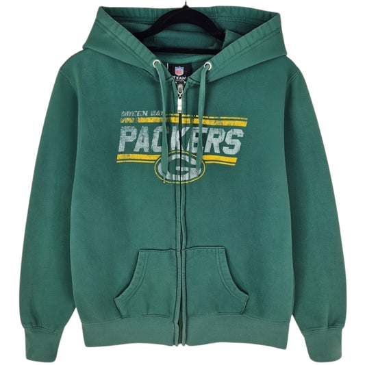 NFL Green Bay Packers Womens Green Zip Hoodie Size M