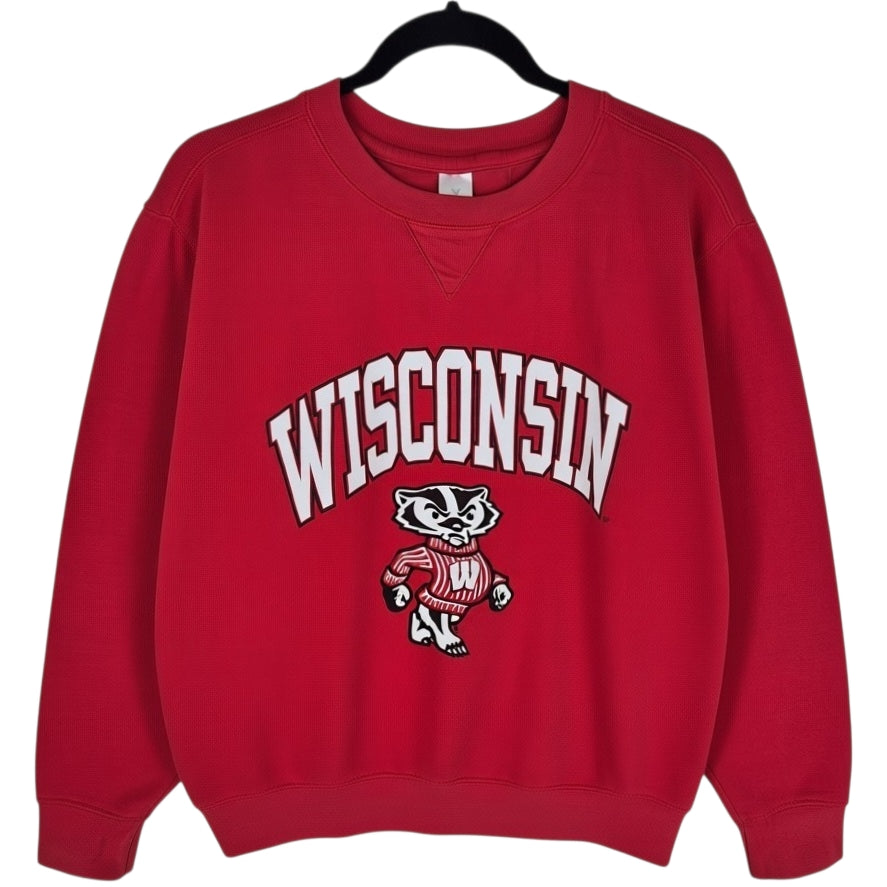 Wisconsin Badgers Red Crewneck Sweater Size M