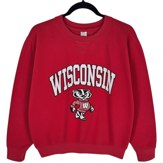 Wisconsin Badgers Red Crewneck Sweater Size M