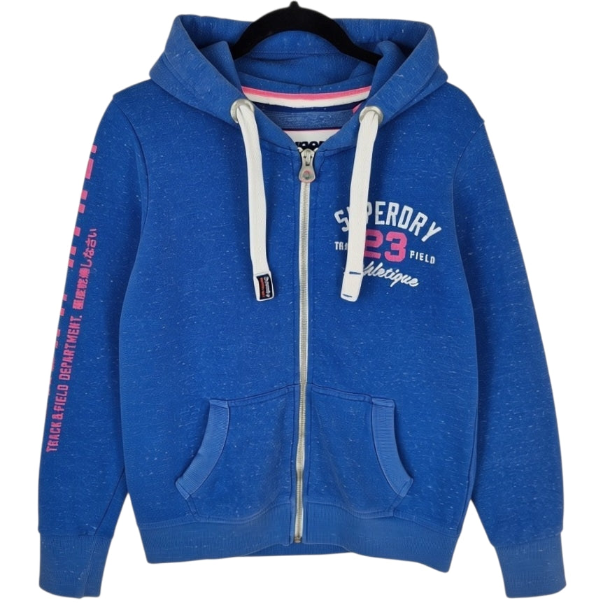 Superdry Womens Blue Zip Hoodie Size M