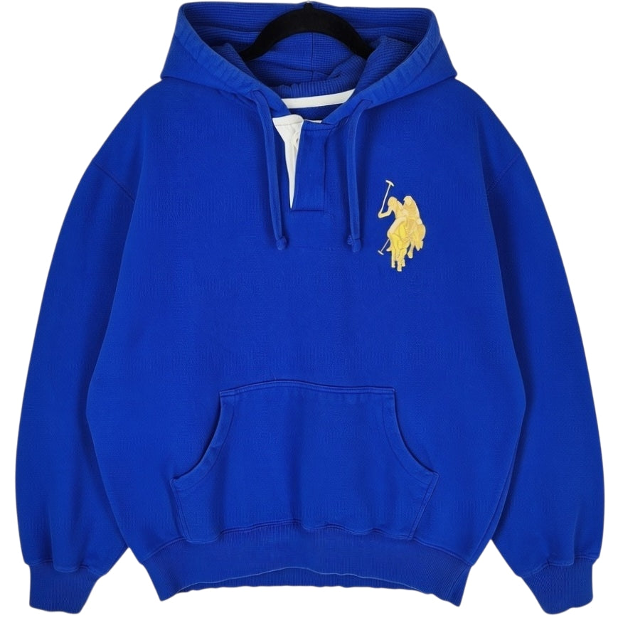 US Polo ASSN Blue Embroidered Hoodie Size M