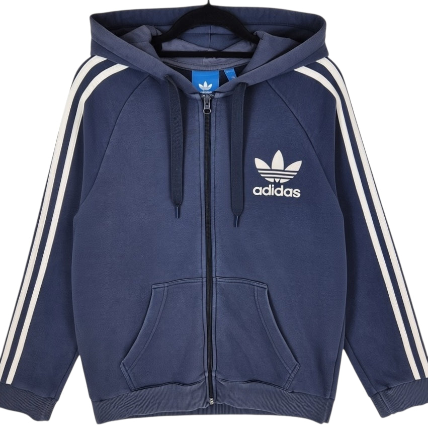 Adidas Dark Blue Zip Hoodie Size S