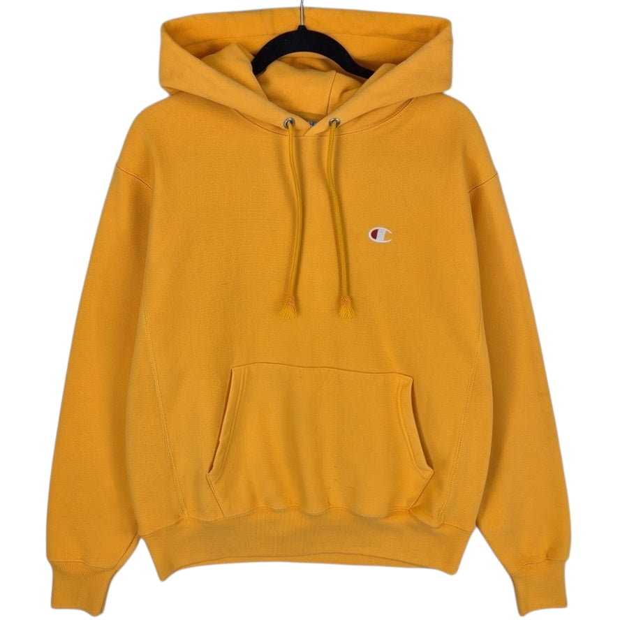 Champion Reverse Weave Yellow Heavy Hoodie Size M