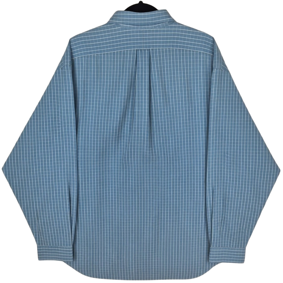 Vintage Polo Ralph Lauren 90's Steel Blue Yarmouth Dress Shirt Size 2XL