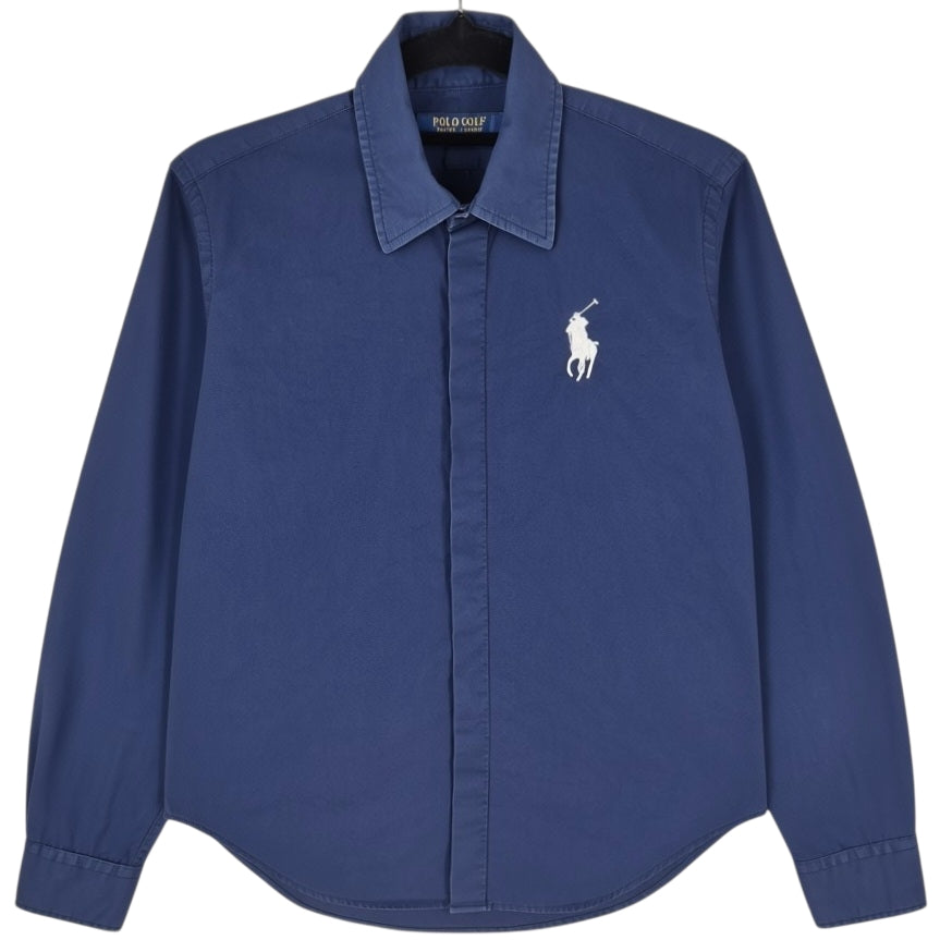 Polo Ralph Lauren Womens Dark Blue Big Pony Dress Shirt Size S