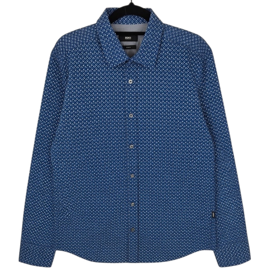 Hugo Boss Blue Slim Fit Dress Shirt Size M