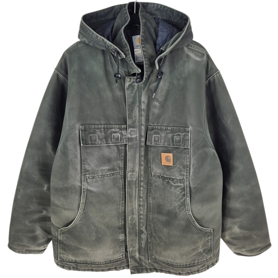 Carhartt Olive Green Extra Heavy Denim Jacket Size XL