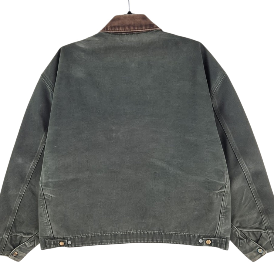 Vintage Carhartt Olive Green Extra Heavy Denim Jacket Size XL