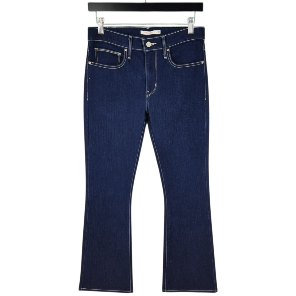 Levis Jeans Womens Dark Blue Slimming Bootcut Denim W30