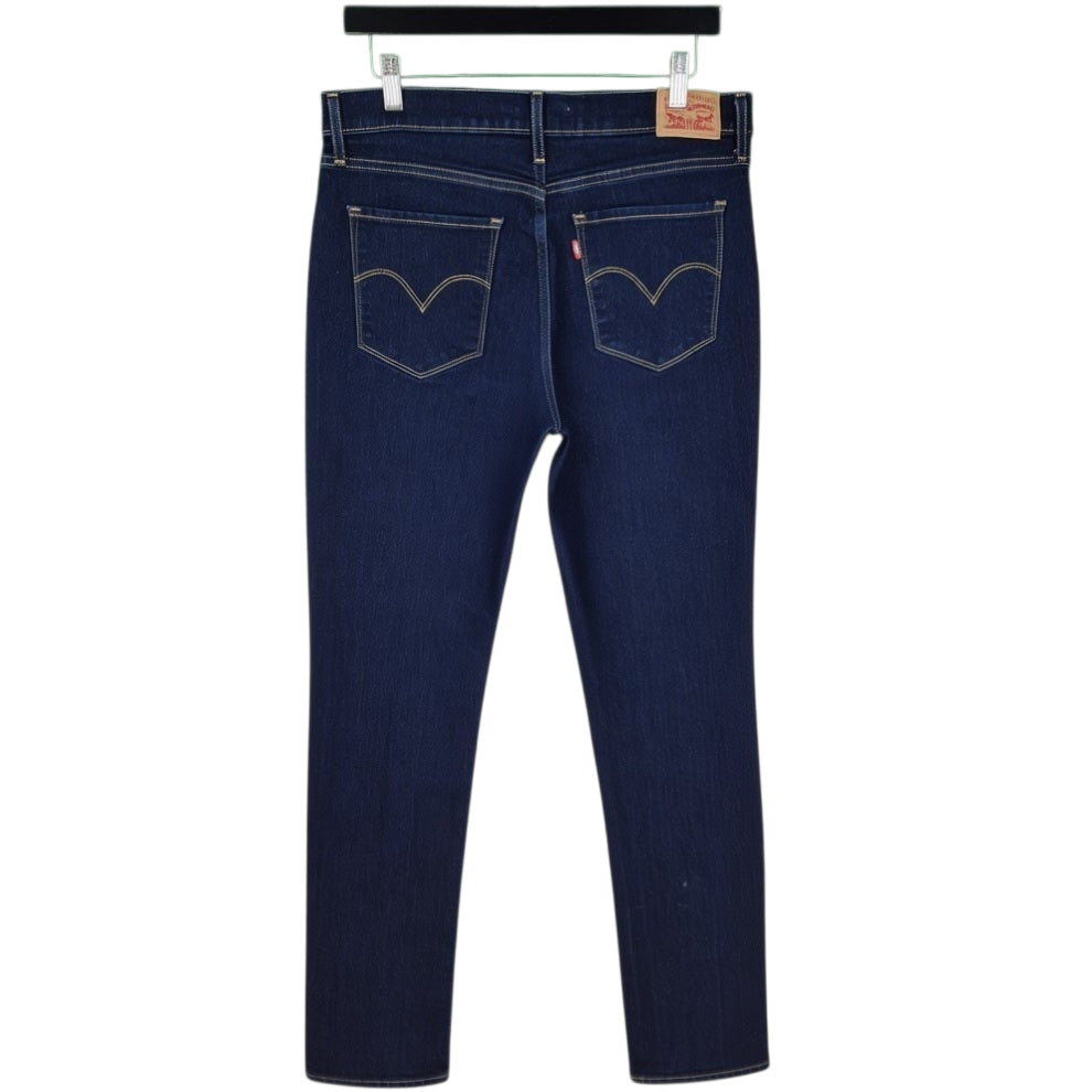 Levis 724 Jeans Womens Dark Blue High Rise Straight Leg Denim W32