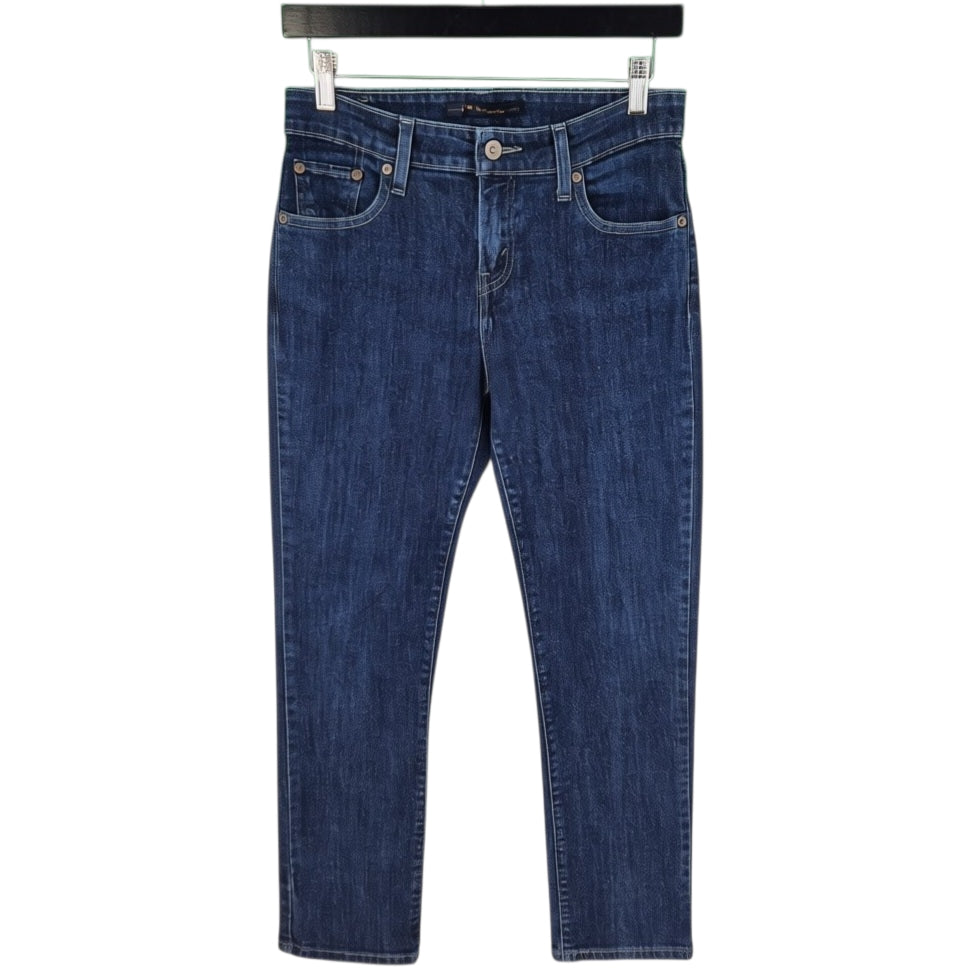 Levis Jeans Womens Dark Blue Mid Rise Skinny Denim W28