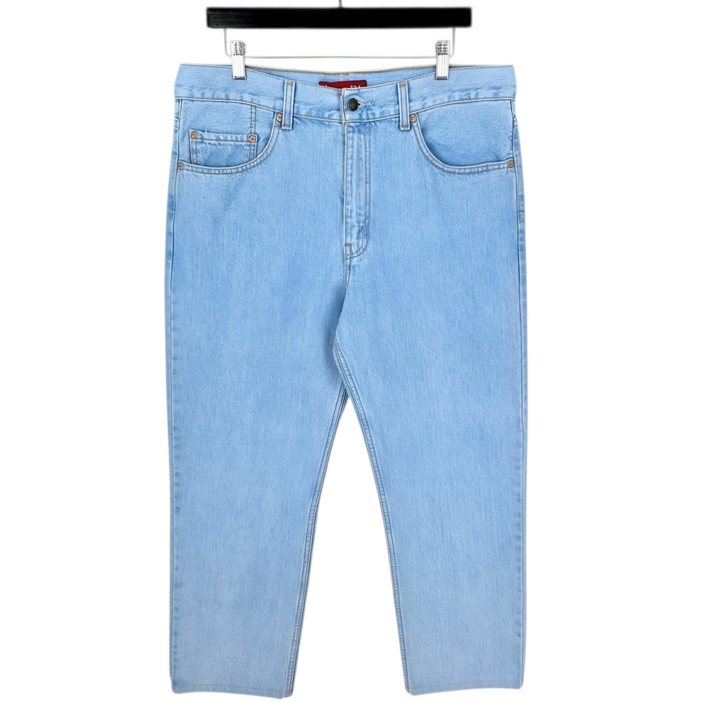 Vintage Levis 504 Jeans 2000's Light Blue Regular Heavy Rigid Denim W36