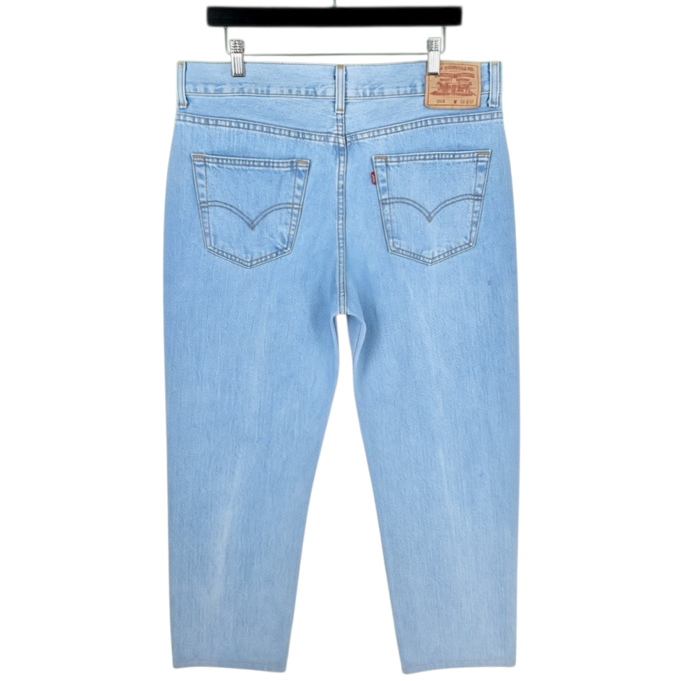 Vintage Levis 504 Jeans 2000's Light Blue Regular Heavy Rigid Denim W36
