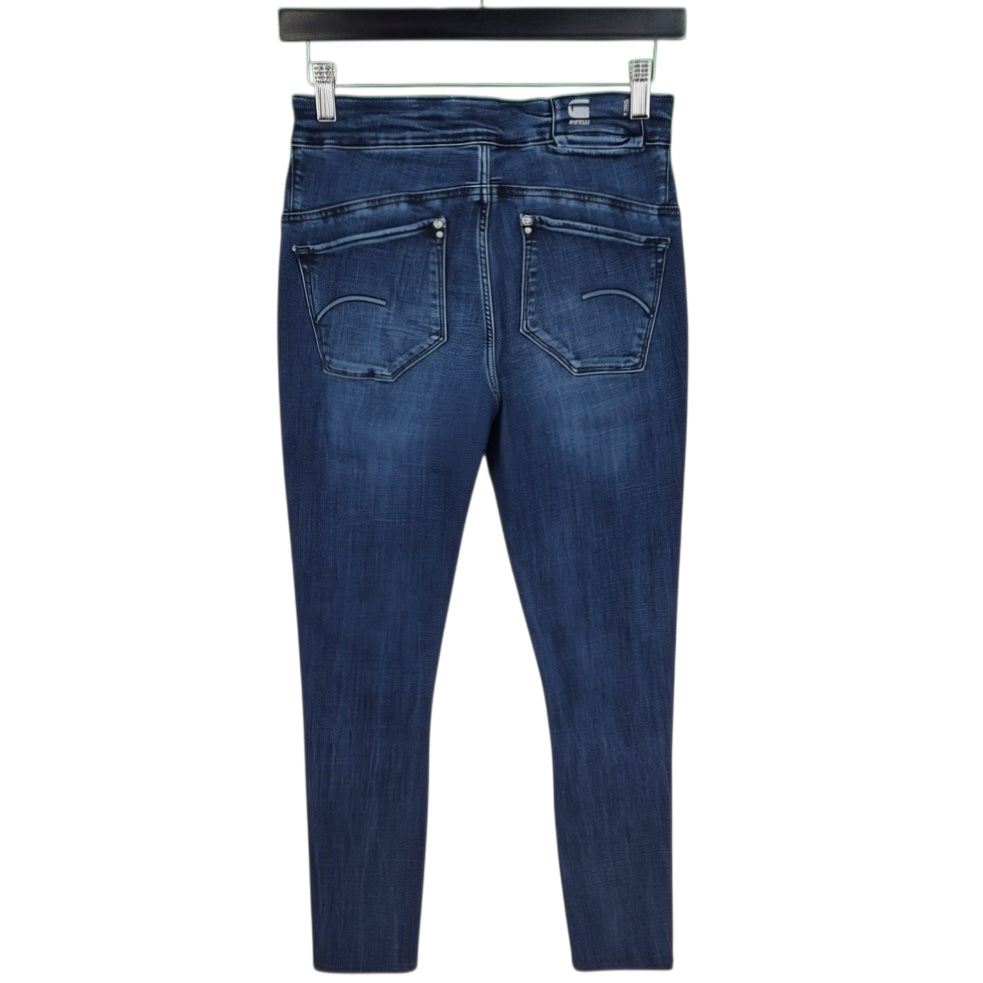 G Star Raw Jeans Womens Dark Blue High Super Skinny Stretch Denim W26