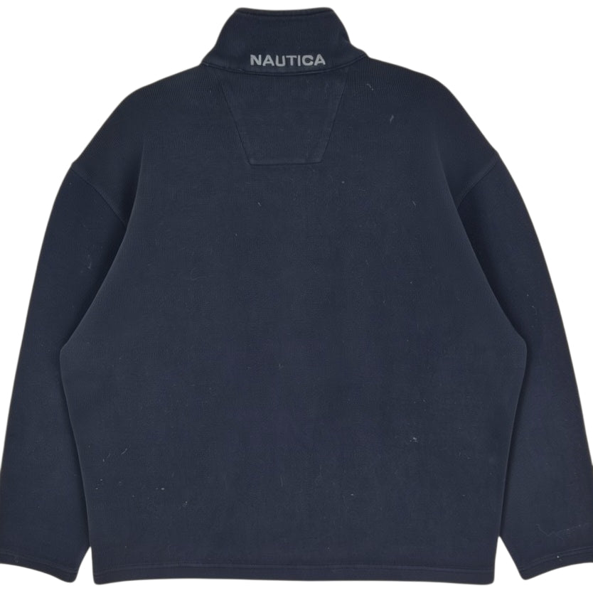 Nautica Black Quarter Zip Sweater Size L