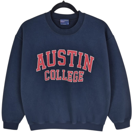 Vintage Austin College 90's Black Crewneck Sweater Size M