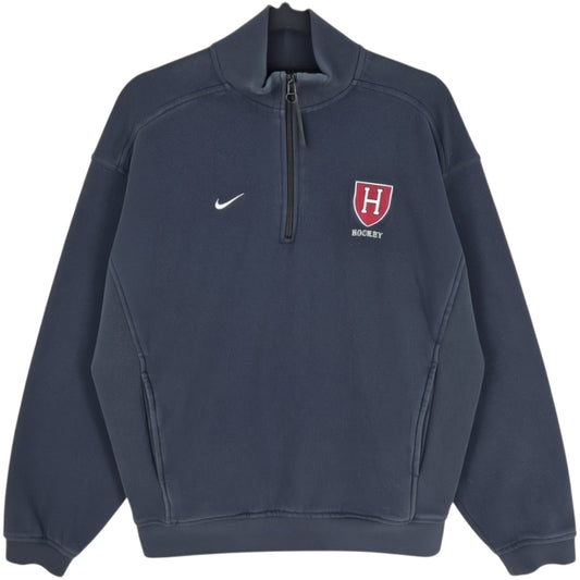 Nike Harvard Crimson Ice Hockey Black Quarter Zip Sweater Size XS