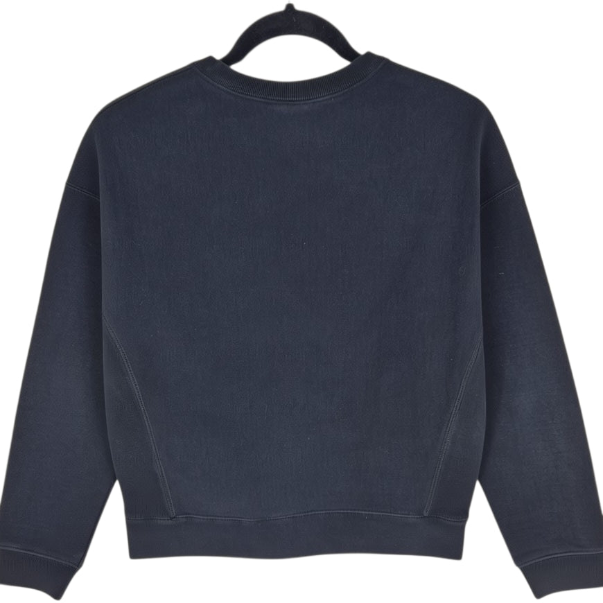 Champion Reverse Weave Womens Black Chenille Crewneck Sweater Size M