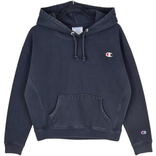 Champion Reverse Weave Womens Black Heavy Hoodie Size L