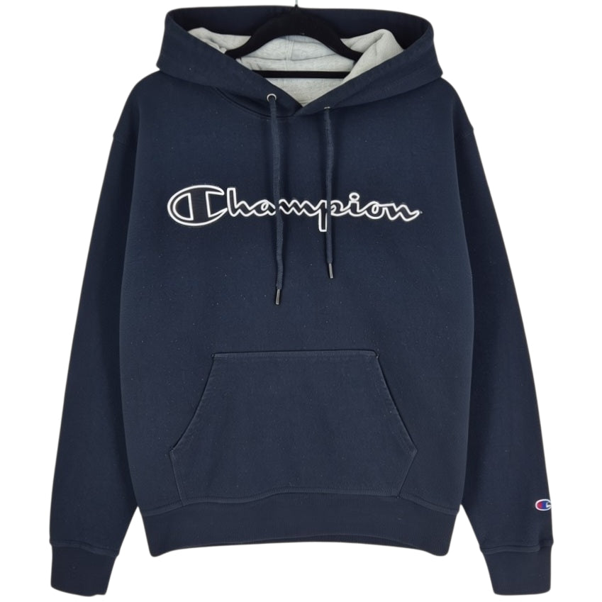 Champion Black Embroidered Hoodie Size S