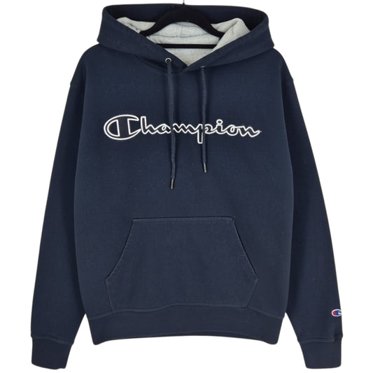 Champion Black Embroidered Hoodie Size S