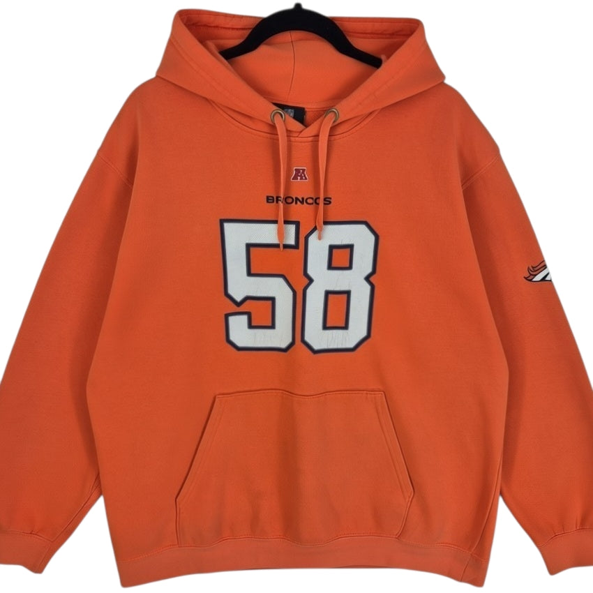 NFL Denver Broncos Orange Miller 58 Hoodie Size 2XL