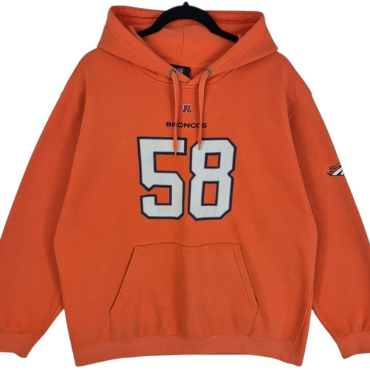 NFL Denver Broncos Orange Miller 58 Hoodie Size 2XL