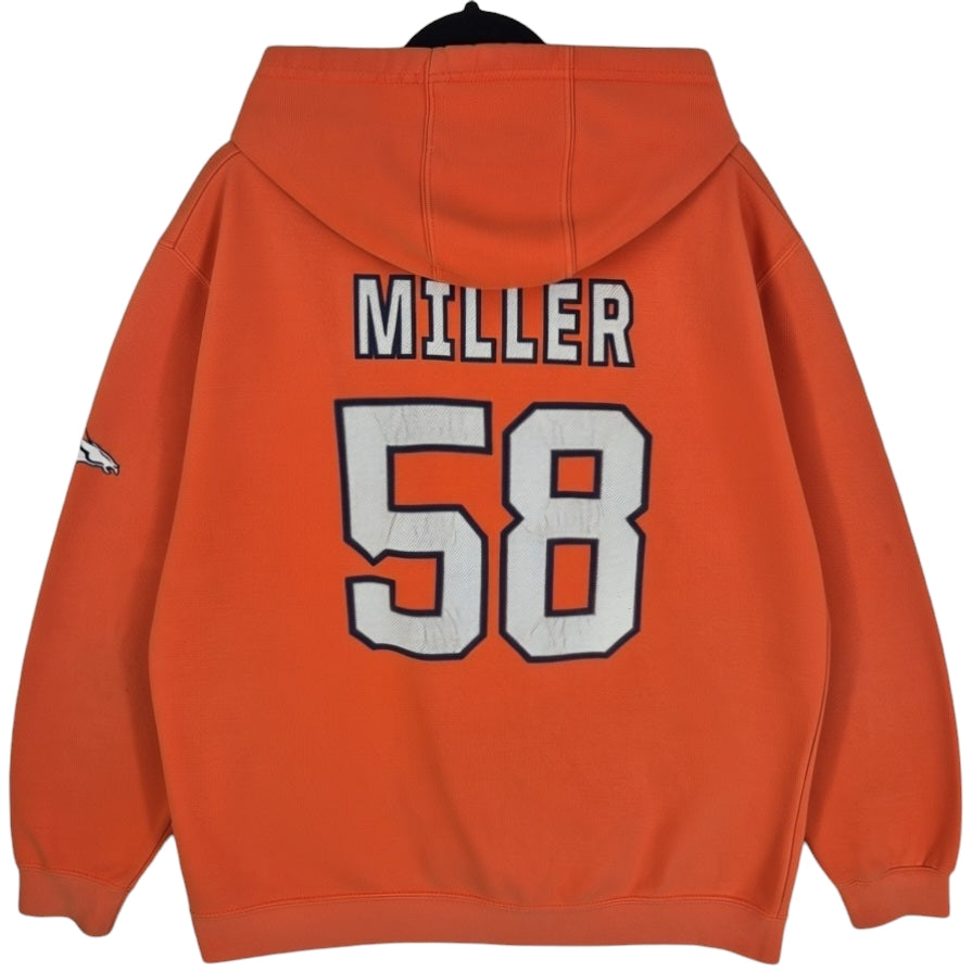 NFL Denver Broncos Orange Miller 58 Hoodie Size 2XL