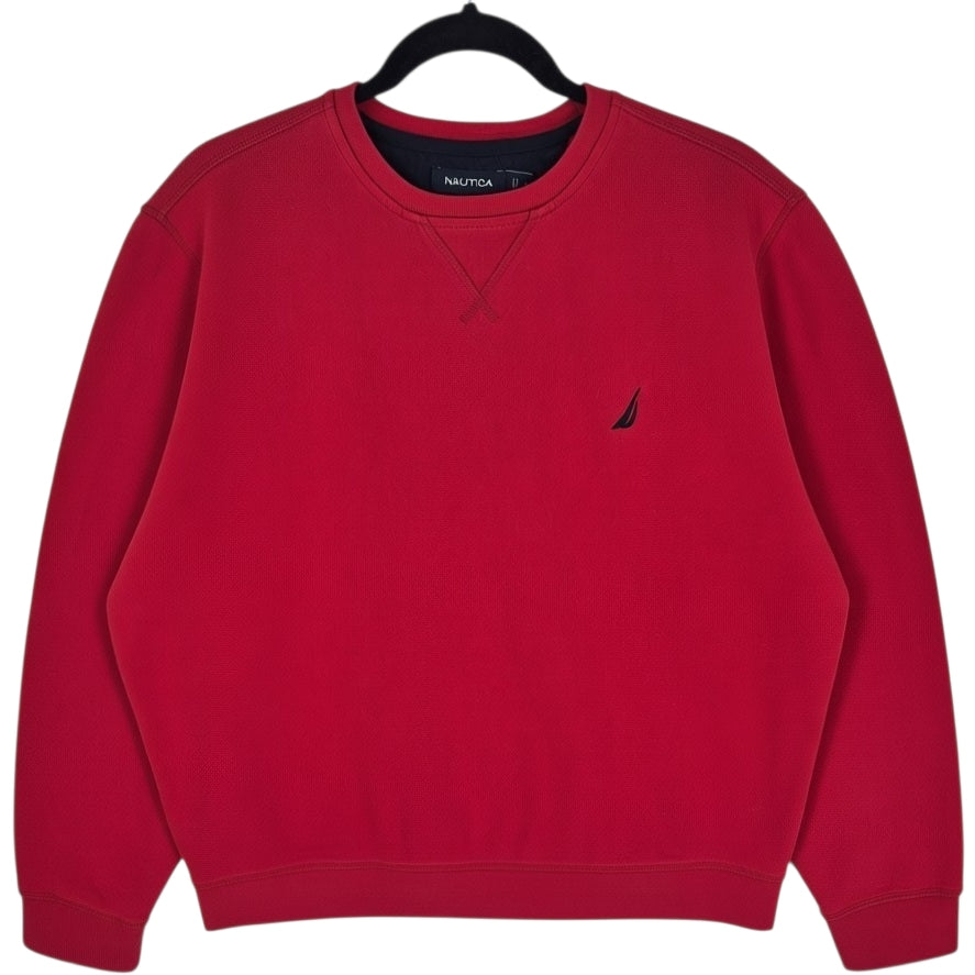 Nautica Red Crewneck Sweater Size L