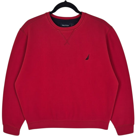 Nautica Red Crewneck Sweater Size L