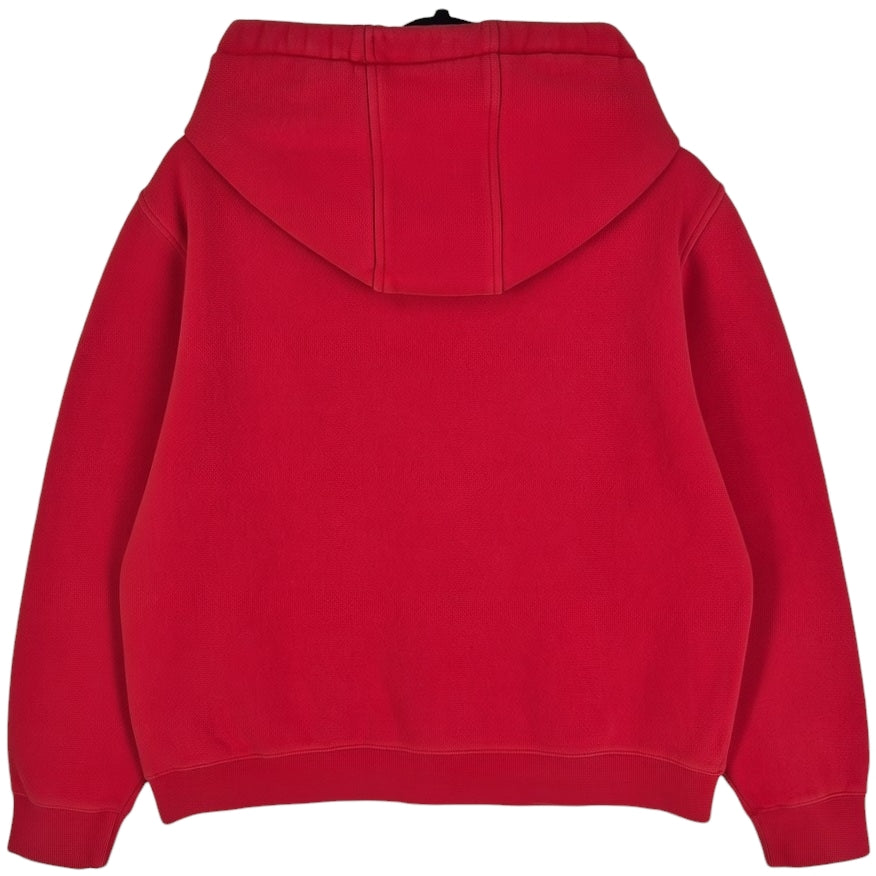 FILA Red Chest Script Hoodie Size M