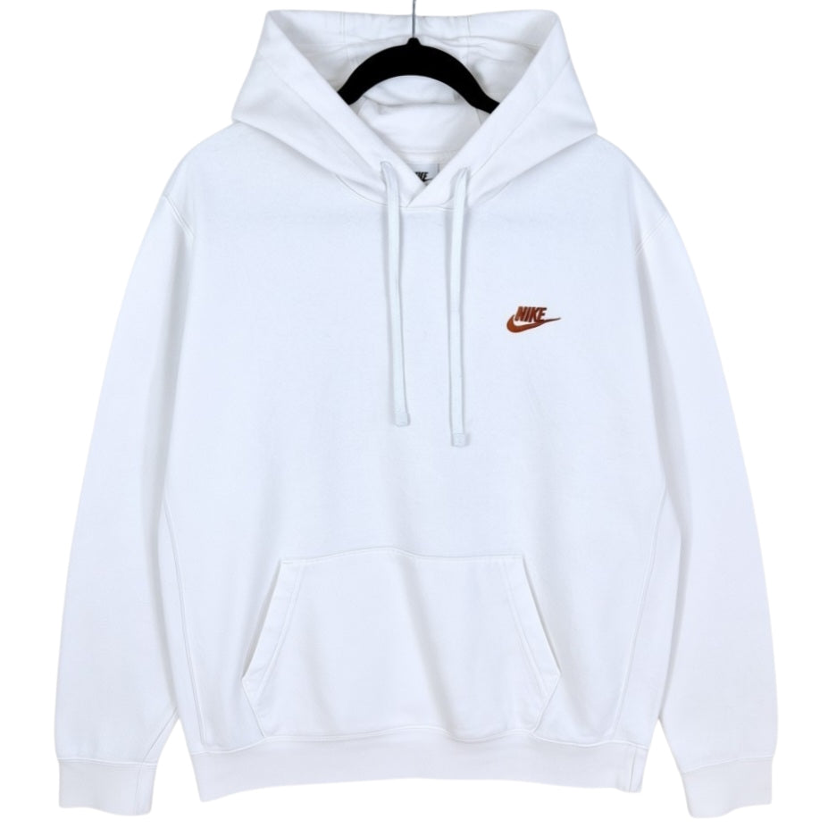 Nike White Basic Hoodie Size L
