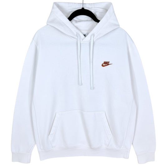 Nike White Basic Hoodie Size L