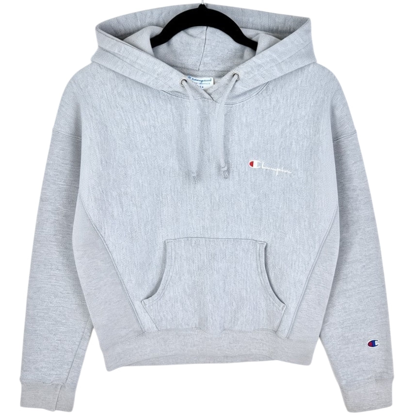 Champion Reverse Weave Womens Light Grey Heavy Hoodie Size S