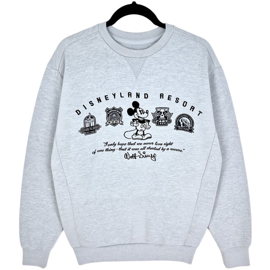 Disneyland Resort Light Grey Embroidered Crewneck Sweater Size S