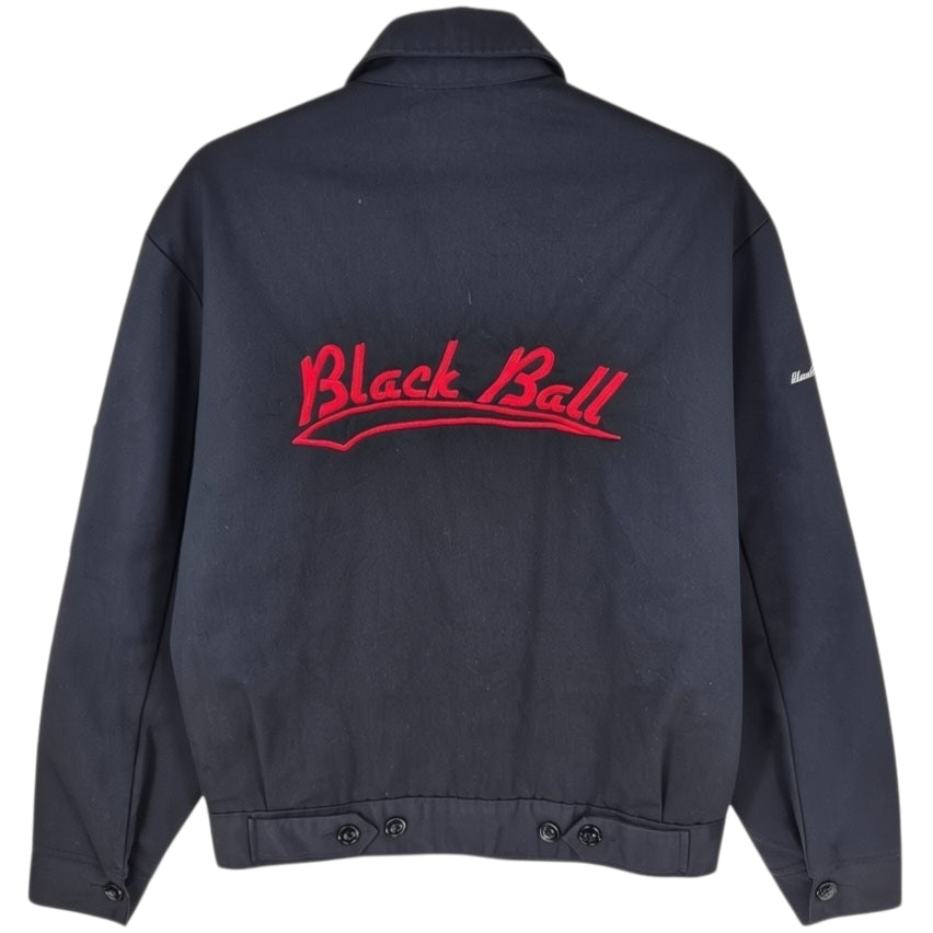Vintage Dickies Black Ball Ferry Line Embroidered Quilted Jacket Size S