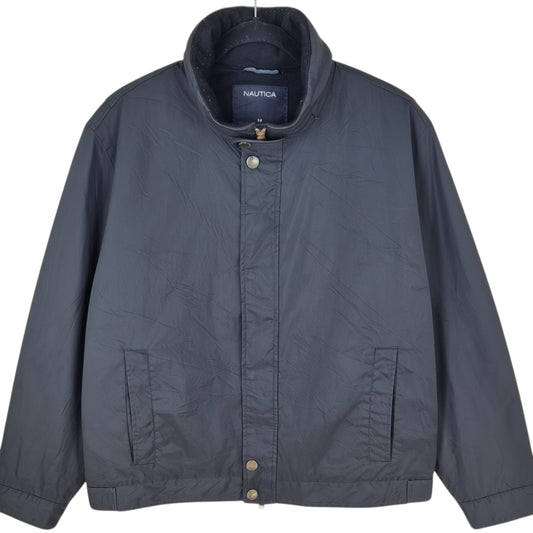 Nautica Black Fleece Insulated Windbreaker Jacket Size M