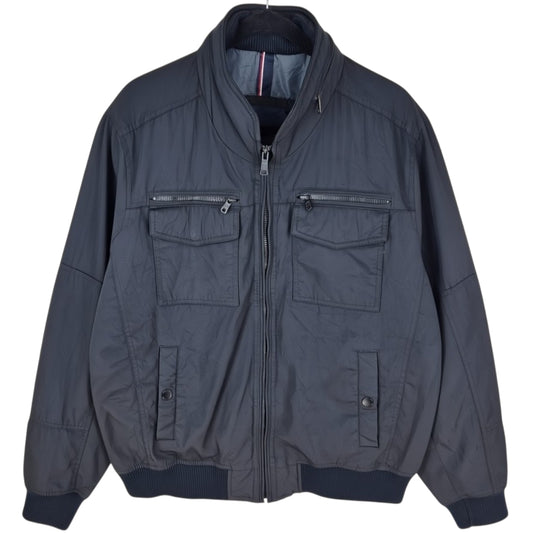 Tommy Hilfiger Black Heavy Windbreaker Jacket Size L