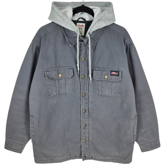 Dickies Grey Quilted Denim Jacket Size M