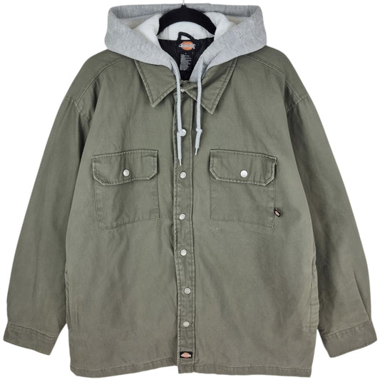 Dickies Khaki Green Quilted Denim Jacket Size L