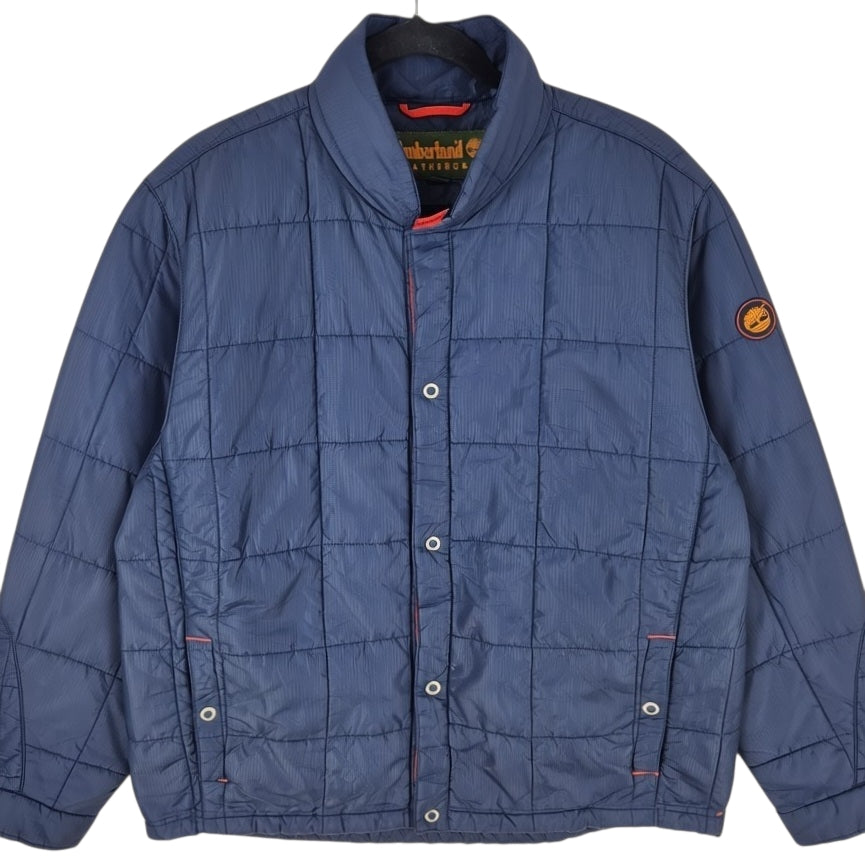Vintage Timberland 90's Dark Blue Padded Button Jacket Size L