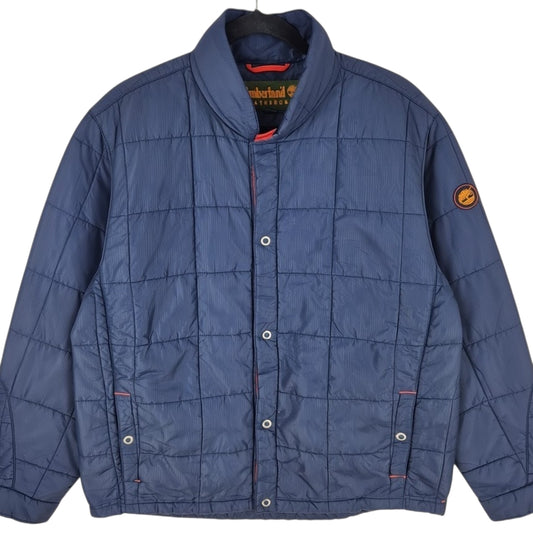 Vintage Timberland 90's Dark Blue Padded Button Jacket Size L