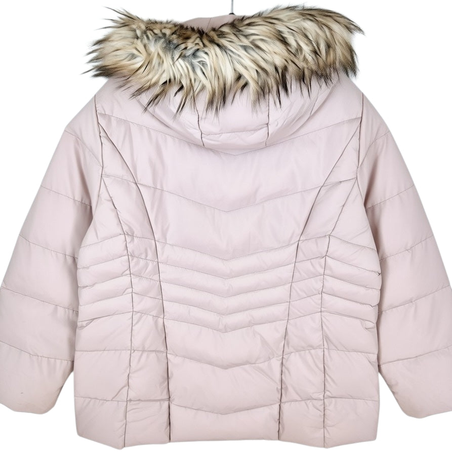 Vintage Calvin Klein Womens Light Pink Puffer Jacket Size 3XL