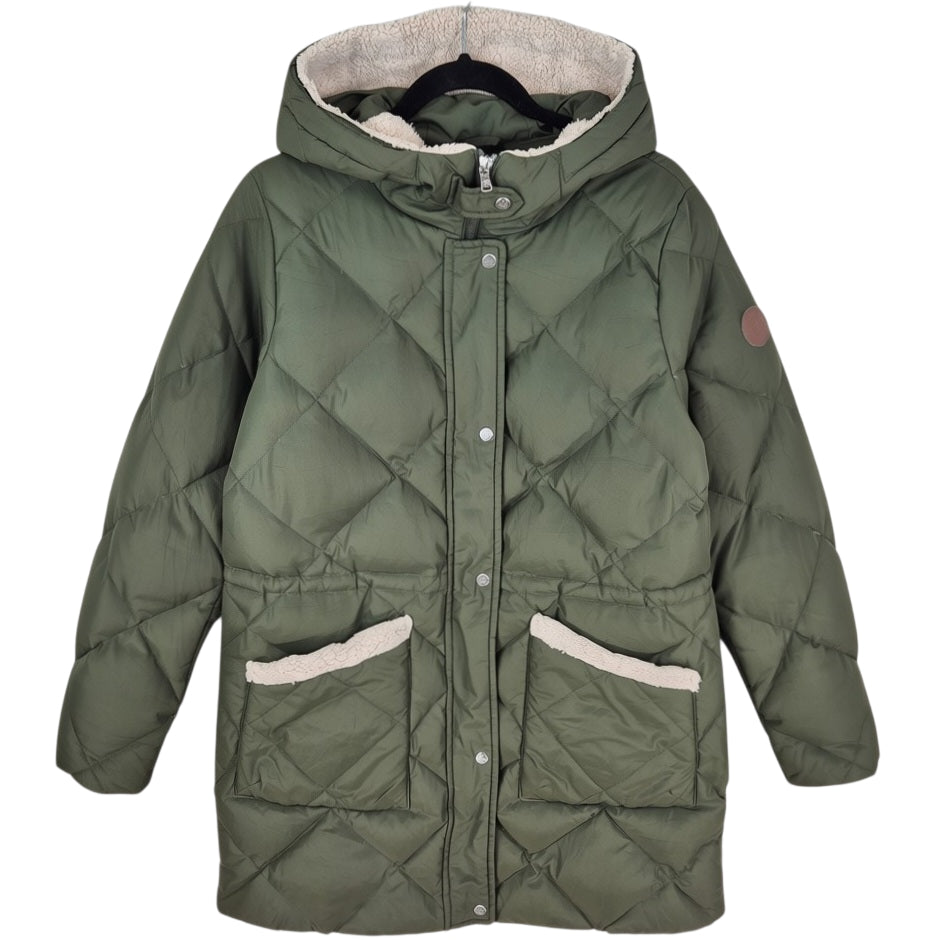 Ralph Lauren Green Label Womens Green Puffer Trench Jacket Size M