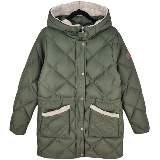 Ralph Lauren Green Label Womens Green Puffer Trench Jacket Size M