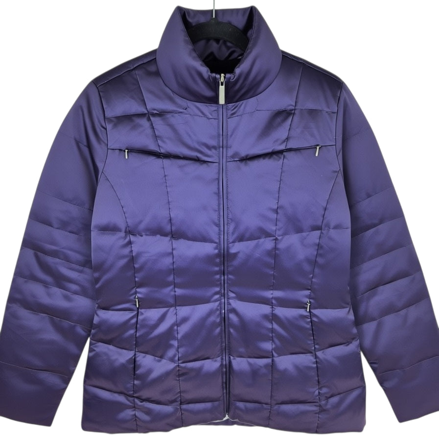 Calvin Klein Womens Purple Duck Down Puffer Jacket Size S
