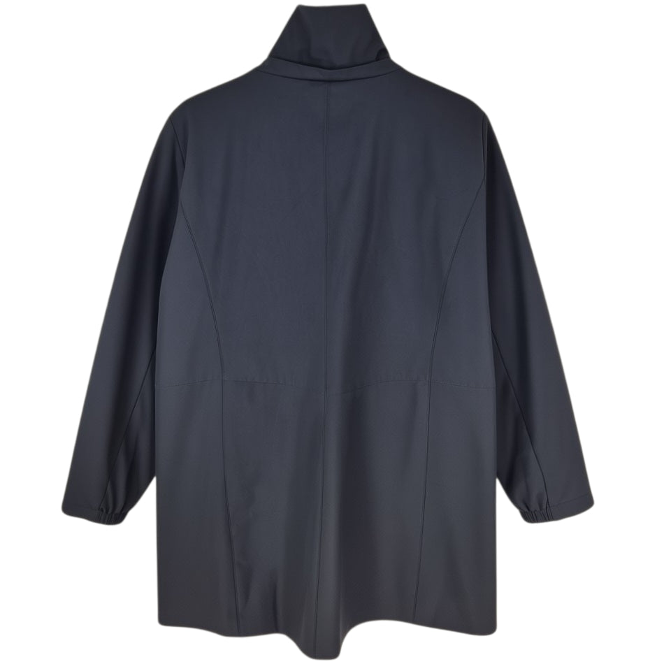 DKNY Womens Black Stretch Trench Coat Jacket Size M