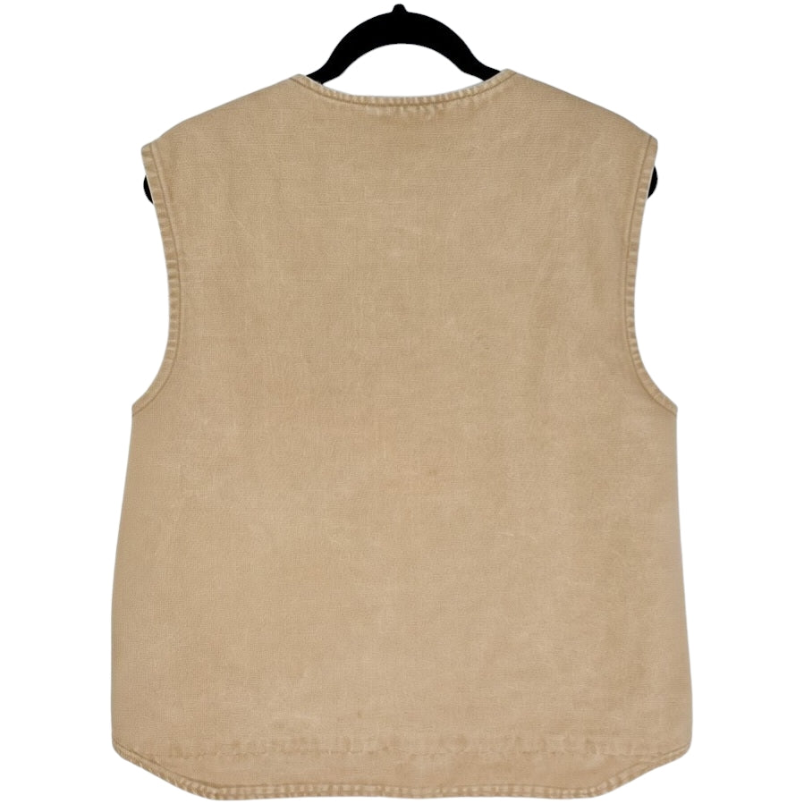 Carhartt Light Brown GS Grinding Services Light Brown Heavy Denim Vest Size L