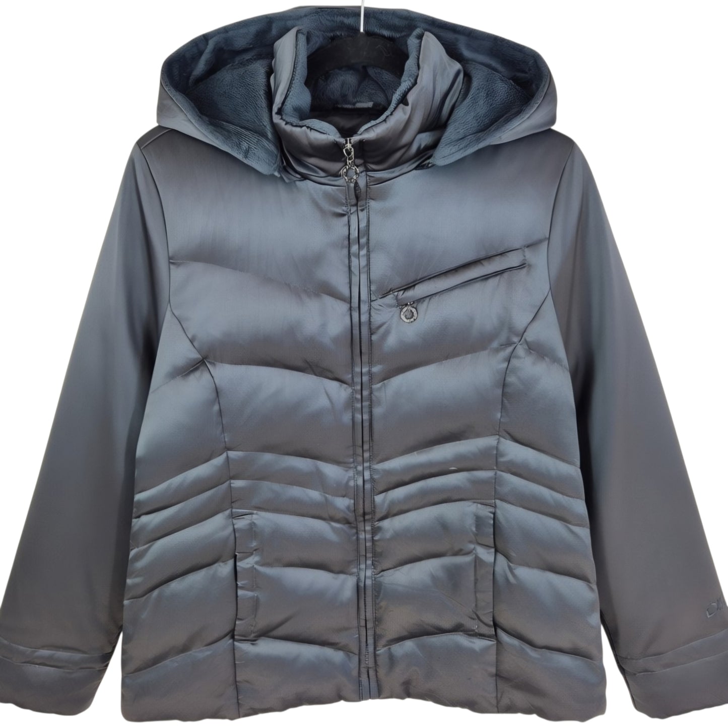 DKNY Womens Grey Insulated Down Jacket Size M