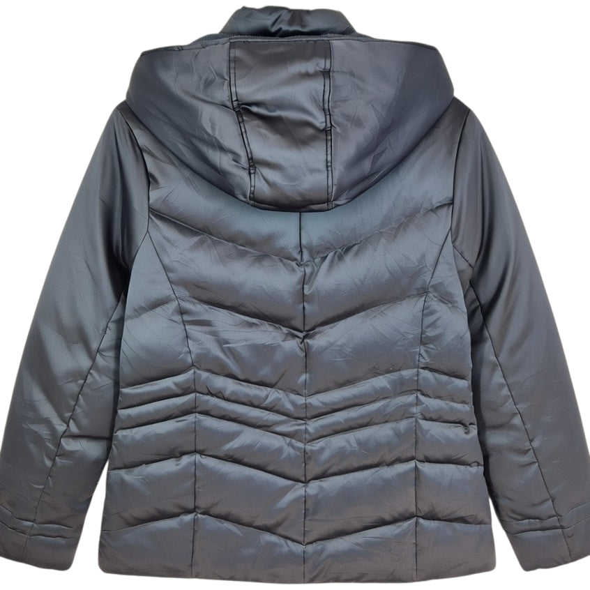 DKNY Womens Grey Insulated Down Jacket Size M